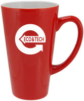 Ceramic Mugs: 16oz Red Cafe Mugs